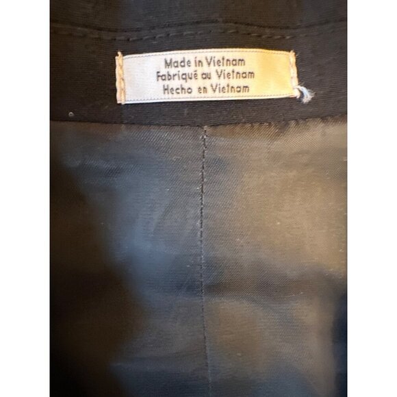 Calvin Klein Womens Black Blazer Size 16 Button Front Rayon/Polyester Blend - Picture 2 of 5